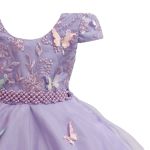 Vestido De Festa Lilás Luxo Jardim Encantado Borboletas 