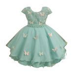 Vestido De Festa Verde Luxo Jardim Encantado Borboletas