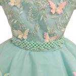 Vestido De Festa Verde Luxo Jardim Encantado Borboletas