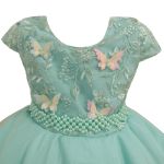 Vestido De Festa Verde Luxo Jardim Encantado Borboletas