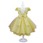 Vestido De Festa Amarelo Luxo Jardim Encantado Borboletas 