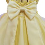 Vestido De Festa Amarelo Luxo Jardim Encantado Borboletas 