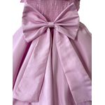 Vestido Infantil Rosa Curto Elegante Com Aplique Flores + Tiara 