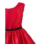 Vestido Infantil Curto Fantasia Joaninha Tiara Temática