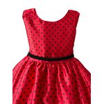 Vestido Infantil Curto Fantasia Joaninha Tiara Temática