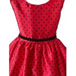 Vestido Infantil Curto Fantasia Joaninha Tiara Temática