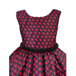 Vestido Infantil Curto Preto Fantasia Joaninha Tiara Temática 