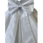 Kit Vestido De Batizado Branco Aniversário Faixa E Calcinha