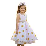 Vestido De Festa Juvenil Rosa Margaridas Curto Aniversário