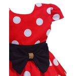 Vestido Infantil Minnie Luxo Com Presilha De Cabelo E Luva