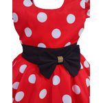Vestido Infantil Minnie Luxo Com Presilha De Cabelo E Luva