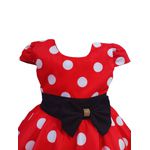 Vestido Infantil Minnie Luxo Com Presilha De Cabelo E Luva