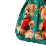 Vestido Juvenil Infantil Verde de Urso Menina Estampa Natal