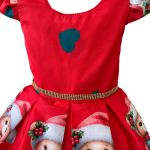 Vestido Juvenil Infantil Vermelho de Urso Menina Estampa Natal 