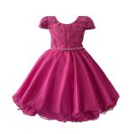 Vestido Infantil Princesa Pink Pérola Festa Luxo Saia De Brilho