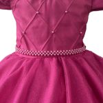 Vestido Infantil Princesa Pink Pérola Festa Luxo Saia De Brilho