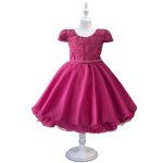 Vestido Infantil Princesa Pink Pérola Festa Luxo Saia De Brilho