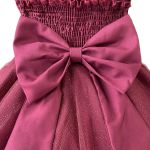 Vestido Infantil Princesa Bordô Pérola Festa Luxo Saia De Brilho 