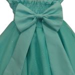 Vestido Infantil Princesa Verde Pérola Festa Luxo Saia De Brilho 