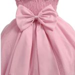Vestido Infantil Princesa Rosa Pérola Festa Luxo Saia De Brilho 