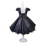 Vestido Infantil Princesa Preto Pérola Festa Luxo Saia De Brilho 