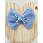 Presilha Laço Infantil Azul Jardim Encantado Borboletas 