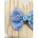 Presilha Laço Infantil Azul Jardim Encantado Borboletas 