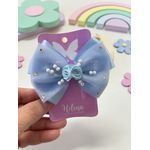 Presilha Laço Infantil Azul Jardim Encantado Borboletas 