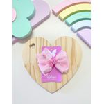 Presilha Laço Infantil Rosa Jardim Encantado Borboletas