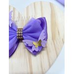 Presilha Laço Infantil Lilás Jardim Encantado Borboletas 