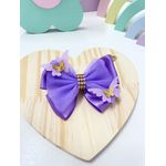 Presilha Laço Infantil Lilás Jardim Encantado Borboletas 