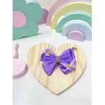 Presilha Laço Infantil Lilás Jardim Encantado Borboletas 