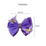 Presilha Laço Infantil Lilás Jardim Encantado Borboletas 