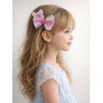 Presilha Laço Infantil Rosa Jardim Encantado Borboletas