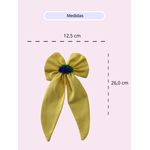 Laço De Cabelo Brasil Amarelo Pontas Dupla Presilha Infantil 