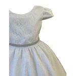 Vestido De Festa Infantil Juvenil Branco Renda Com Cinto De Strass