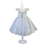 Vestido De Festa Infantil Juvenil Branco Renda Com Cinto De Strass