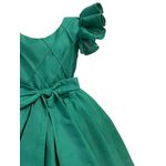Vestido Infantil Verde Formatura Festas Manga Com Babado 