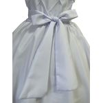 Vestido Infantil Branco Formatura Festas Manga Com Babado 