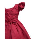 Vestido Infantil Marsala Formatura Festas Manga Com Babado 