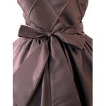 Vestido Infantil Marrom Formatura Festas Manga Com Babado