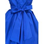 Vestido Infantil Azul Formatura Festas Manga Com Babado