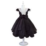 Vestido Juvenil Menina Wandinha Halloween Fantasia Preto