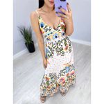 VESTIDO MAXI ALÇA ESTAMPADO BRANCO