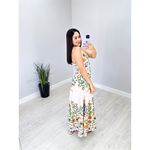 VESTIDO MAXI ALÇA ESTAMPADO BRANCO