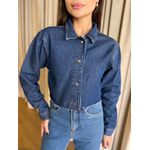 JAQUETA/CAMISA JEANS LISA ESCURA