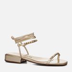 SANDALIA FEMININO MALU OURO LIGHT 12504