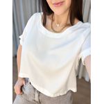 MAXI CROPPED MANGA CURTA VISCOSE BRANCO