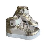 Coturno Infantil Feminino Sneaker Couro Dourado