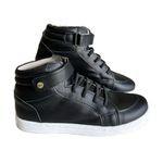 Coturno Infantil Masculino Sneaker Couro Preto